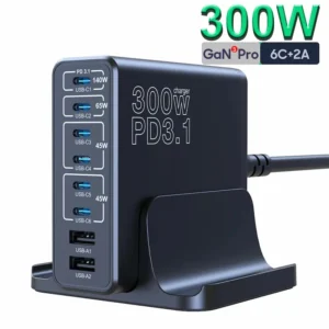 מטען מהיר 8 יציאות בהספק 300W