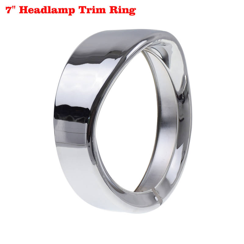 Motorcycle Chrome Headlight Trim Ring Set