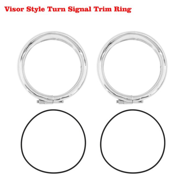 Motorcycle Chrome Headlight Trim Ring Set - Image 6