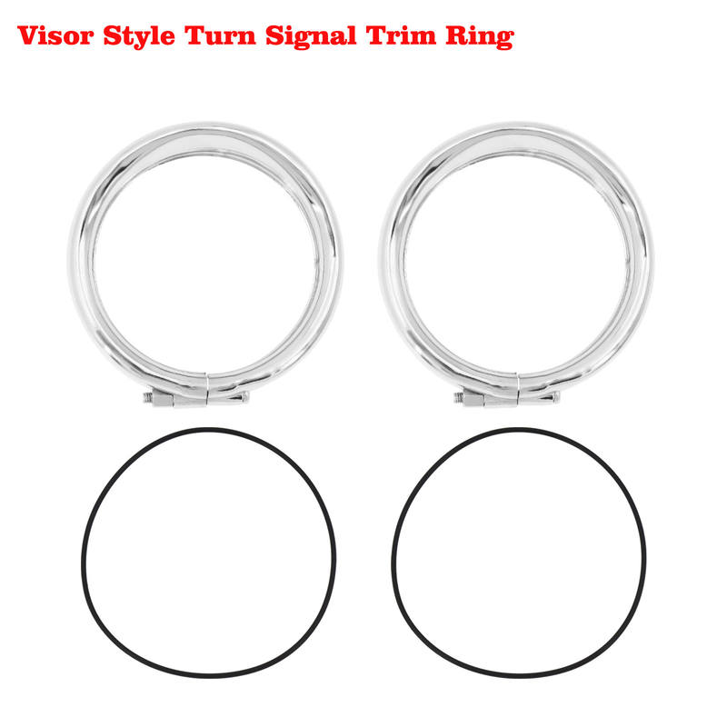 Motorcycle Chrome Headlight Trim Ring Set