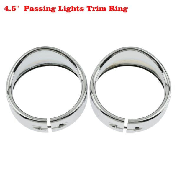 Motorcycle Chrome Headlight Trim Ring Set - Image 5