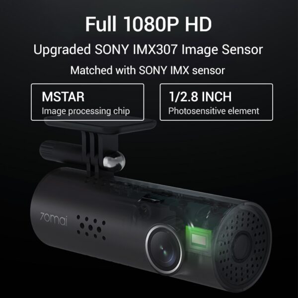 Tube Design WiFi 1080P HD Dashcam with Voice Control - Image 5