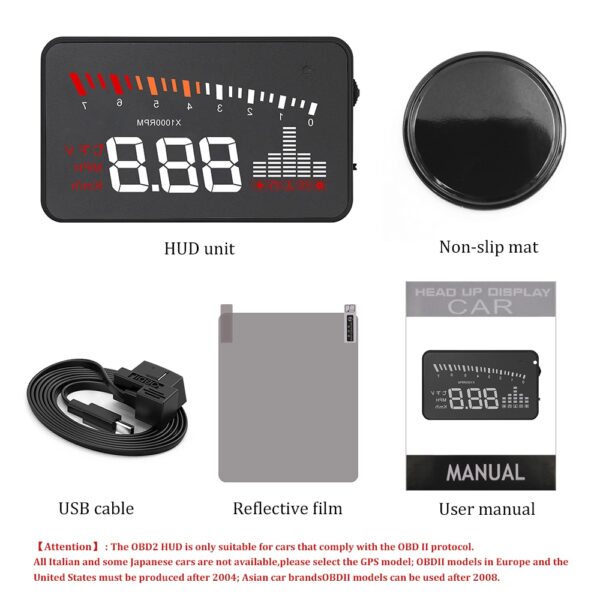 Car HUD Display Warning System - Image 7