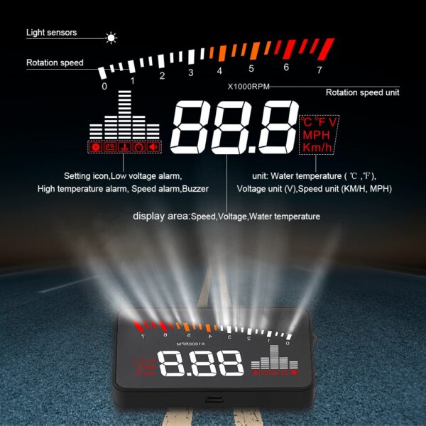 Car HUD Display Warning System - Image 5