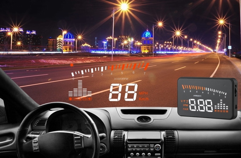 Car HUD Display Warning System