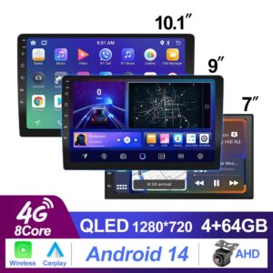 Wireless Carplay 2din Android 14 Car Radio Multimedia Video Player Universal 7/9/10 inch AutoRadio GPS Navigation 4G WiFi