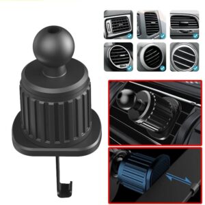 Universal Car Air Vent Clip Mount 17mm Ball Head Base Spiral Hook for Car Air Outlet Mobile Phone Holder for GPS Stand